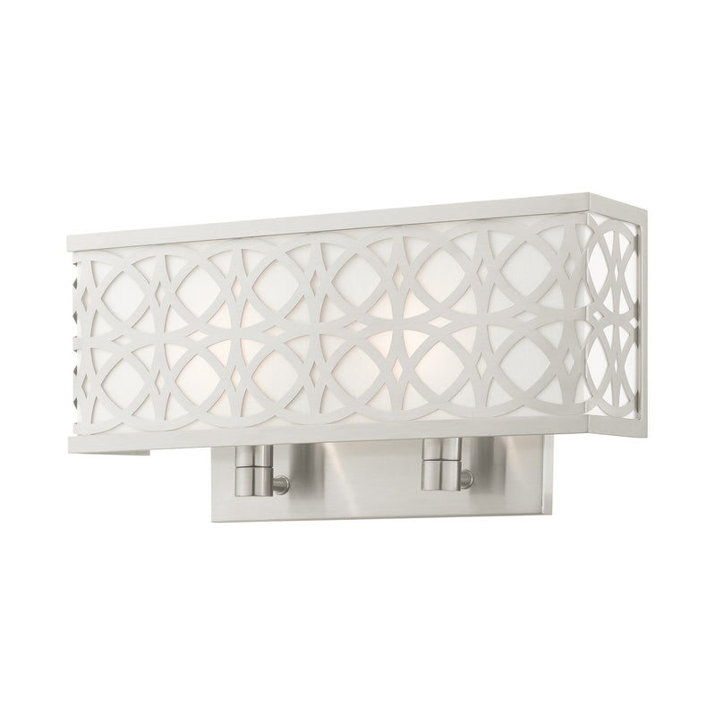 Livex Lighting 49877-91 Two Light Wall Sconce, Brushed Nickel