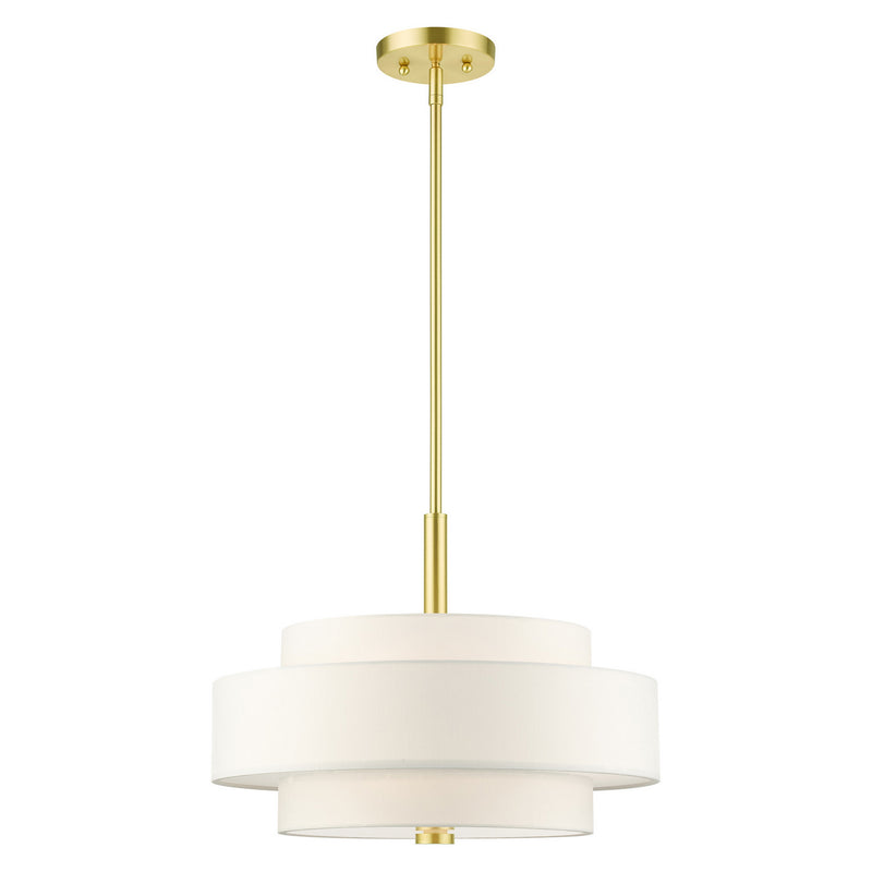 Livex Lighting 50874-12 Four Light Chandelier, Satin Brass