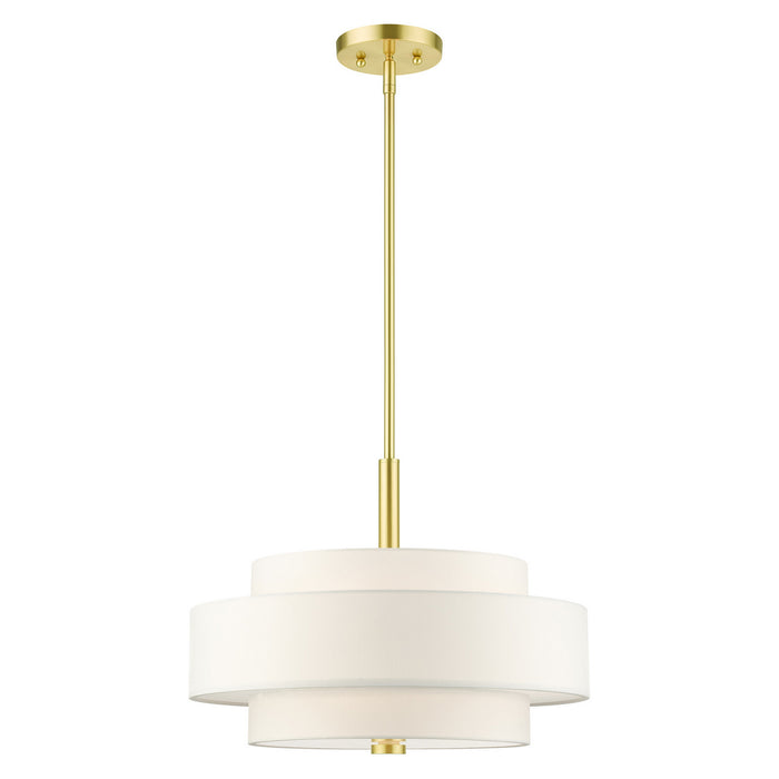 Livex Lighting 50874-12 Four Light Chandelier, Satin Brass