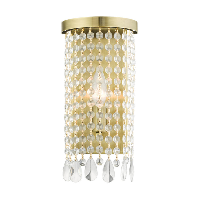 Livex Lighting 51061-01 One Light Wall Sconce, Antique Brass