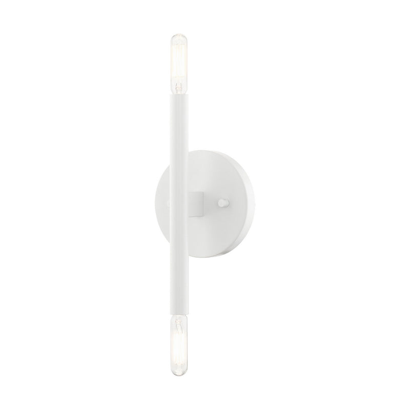 Livex Lighting 51172-03 Two Light Wall Sconce, White