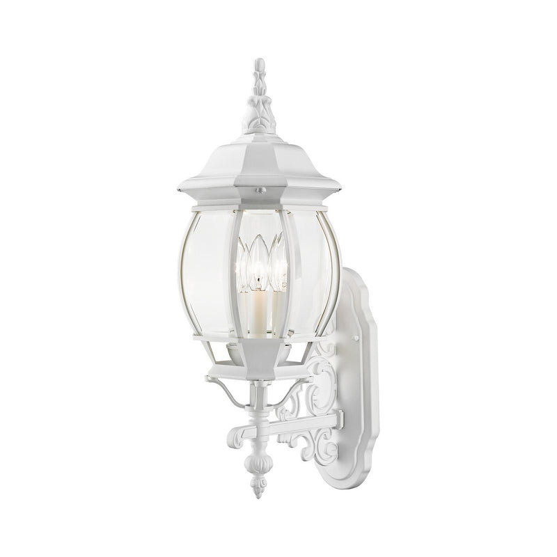Livex Lighting 7524-13 Three Light Outdoor Wall Lantern, Textured White