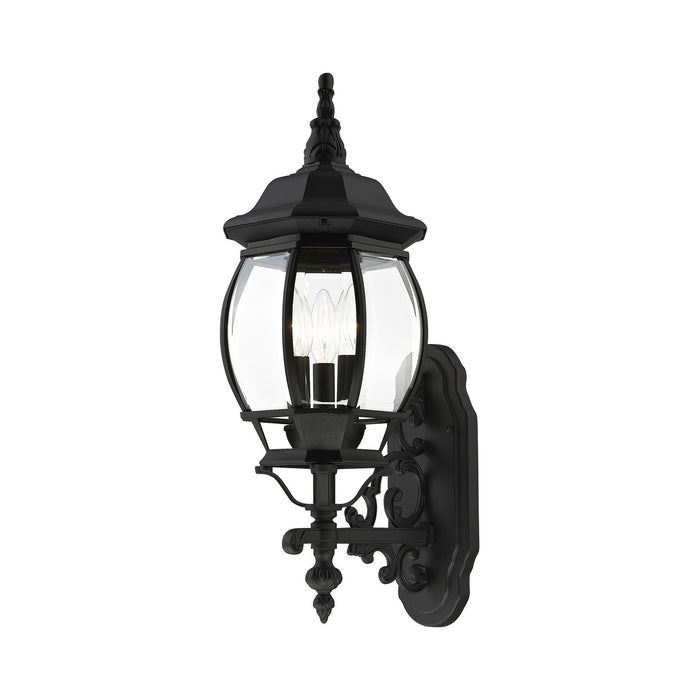 Livex Lighting 7524-14 Three Light Outdoor Wall Lantern, Textured Black