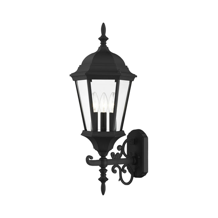 Livex Lighting 7561-14 Three Light Outdoor Wall Lantern, Textured Black