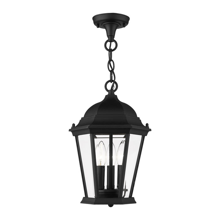Livex Lighting 7564-14 Three Light Outdoor Pendant, Textured Black