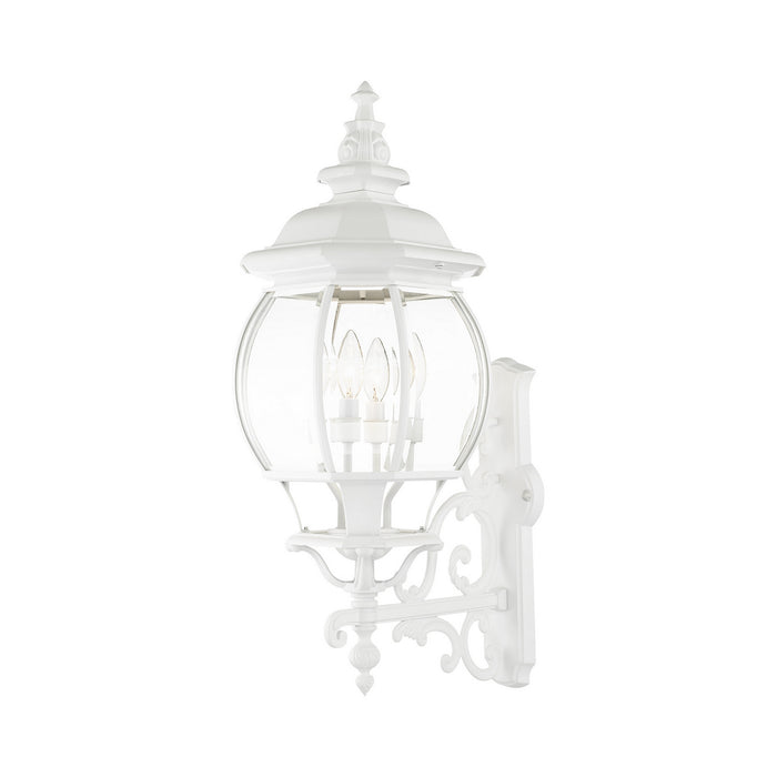 Livex Lighting 7701-13 Four Light Outdoor Wall Lantern, Textured White