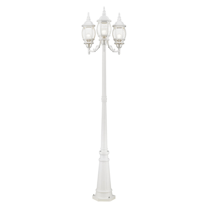 Livex Lighting 7710-13 Three Light Outdoor Post Mount, Textured White