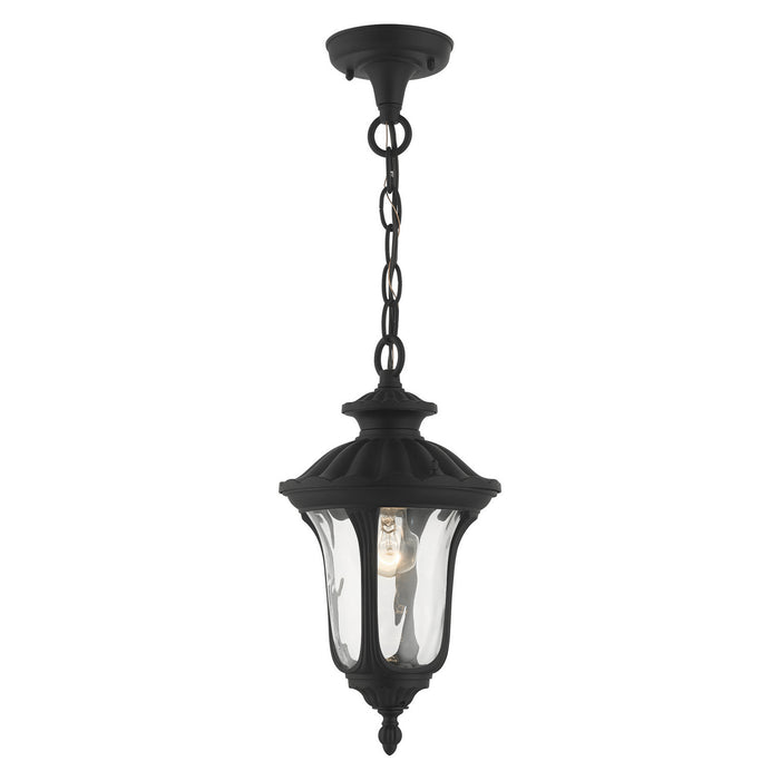 Livex Lighting 7849-14 One Light Outdoor Pendant, Textured Black