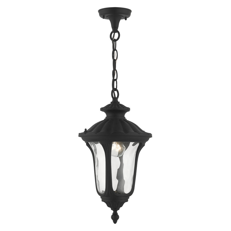 Livex Lighting 7854-14 One Light Outdoor Pendant, Textured Black