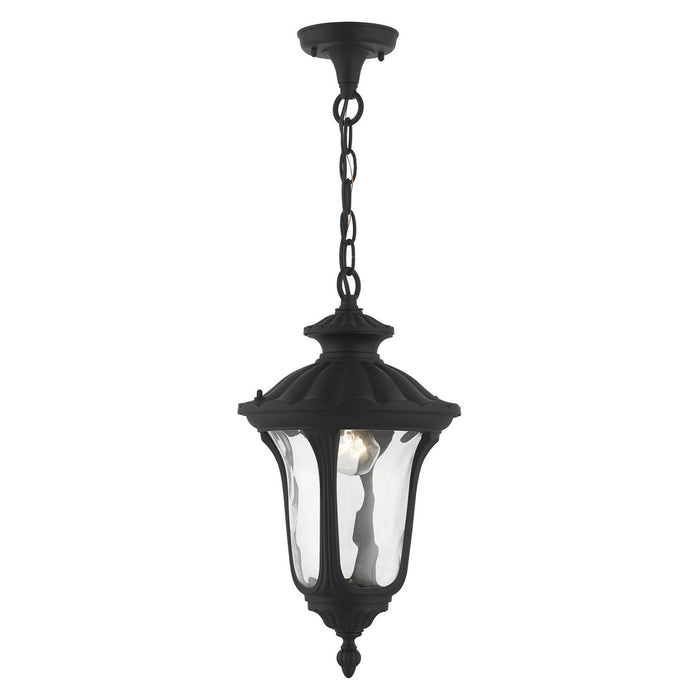 Livex Lighting 7854-14 One Light Outdoor Pendant, Textured Black
