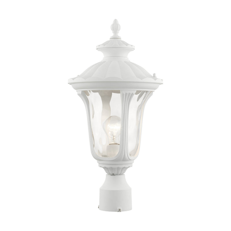 Livex Lighting 7855-13 One Light Outdoor Post Top Lantern, Textured White