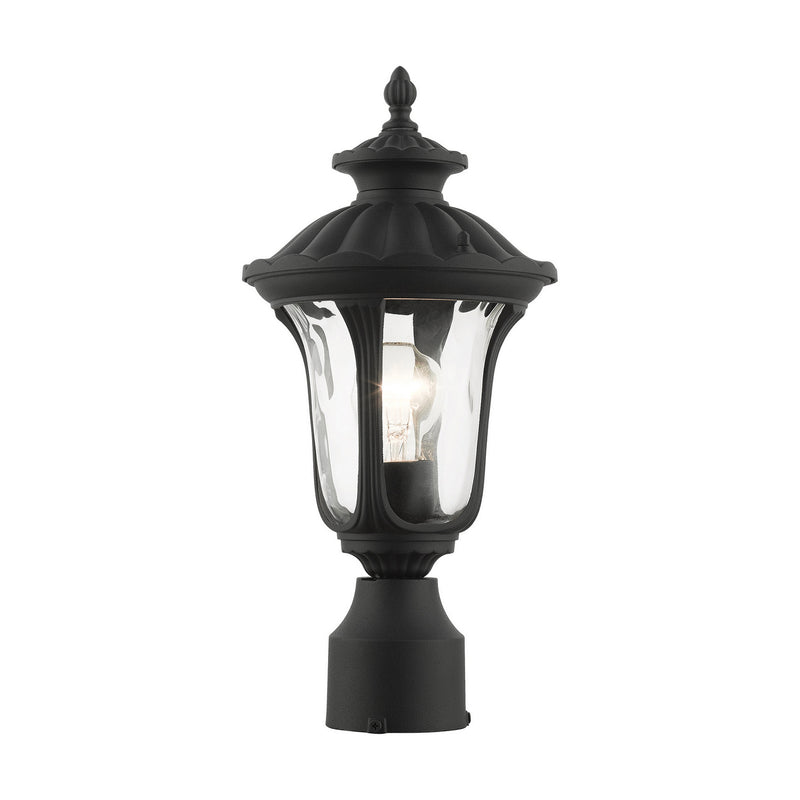 Livex Lighting 7855-14 One Light Outdoor Post Top Lantern, Textured Black