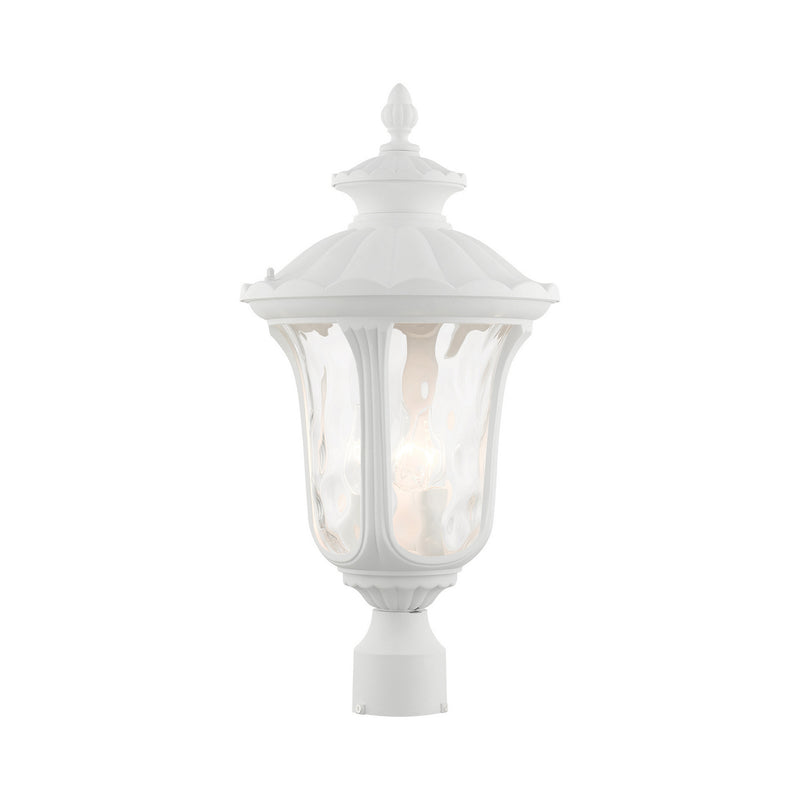 Livex Lighting 7859-13 Three Light Outdoor Post Top Lantern, Textured White