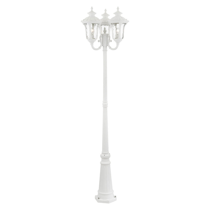 Livex Lighting 7866-13 Three Light Outdoor Post Mount, Textured White