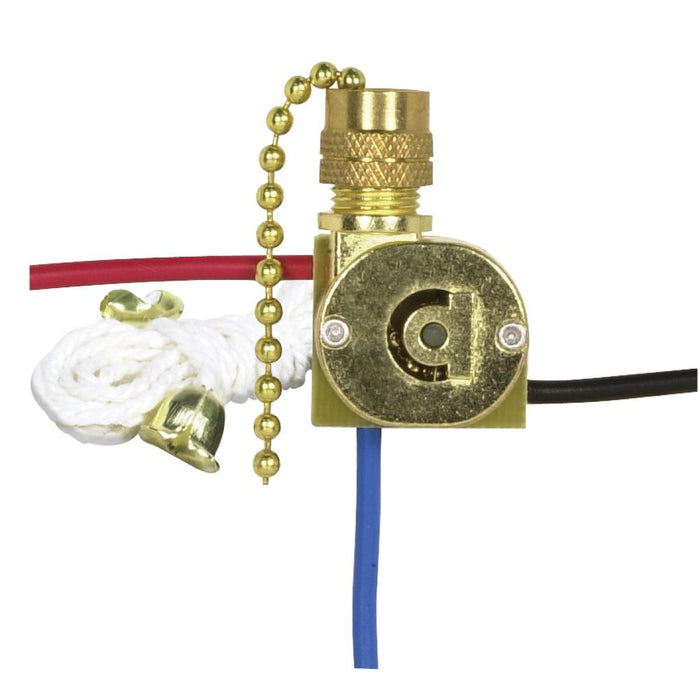 Satco 90-2260 Canopy Switch, Brass Plated
