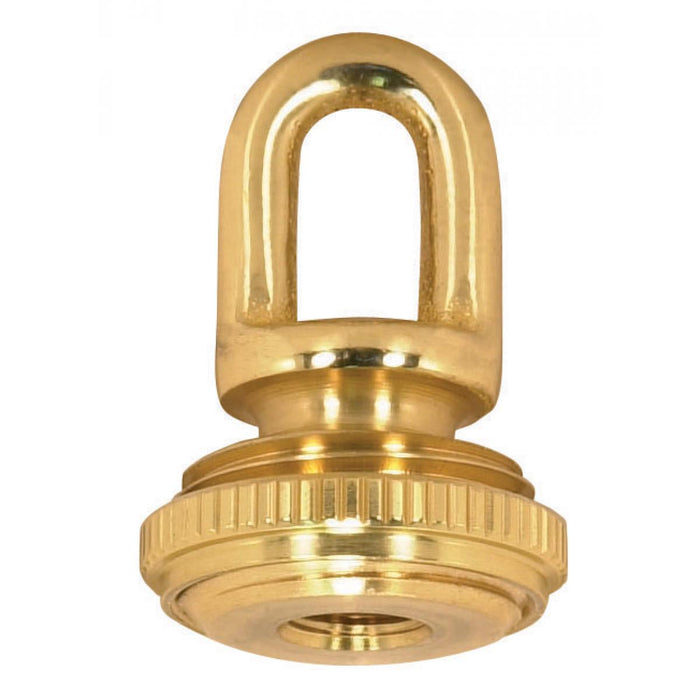 Satco 90-2295 1/8 Ip Screw Collar Loop With Ring, Polished / Lacquered
