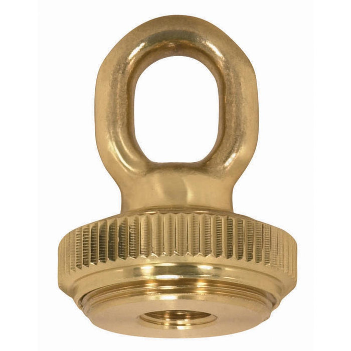 Satco 90-2299 1/4 Ip Matching Screw Collar Loop With Ring, Polished / Lacquered