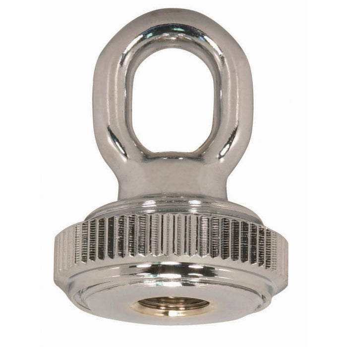 Satco 90-2303 1/4 Ip Matching Screw Collar Loop With Ring, Polished Chrome