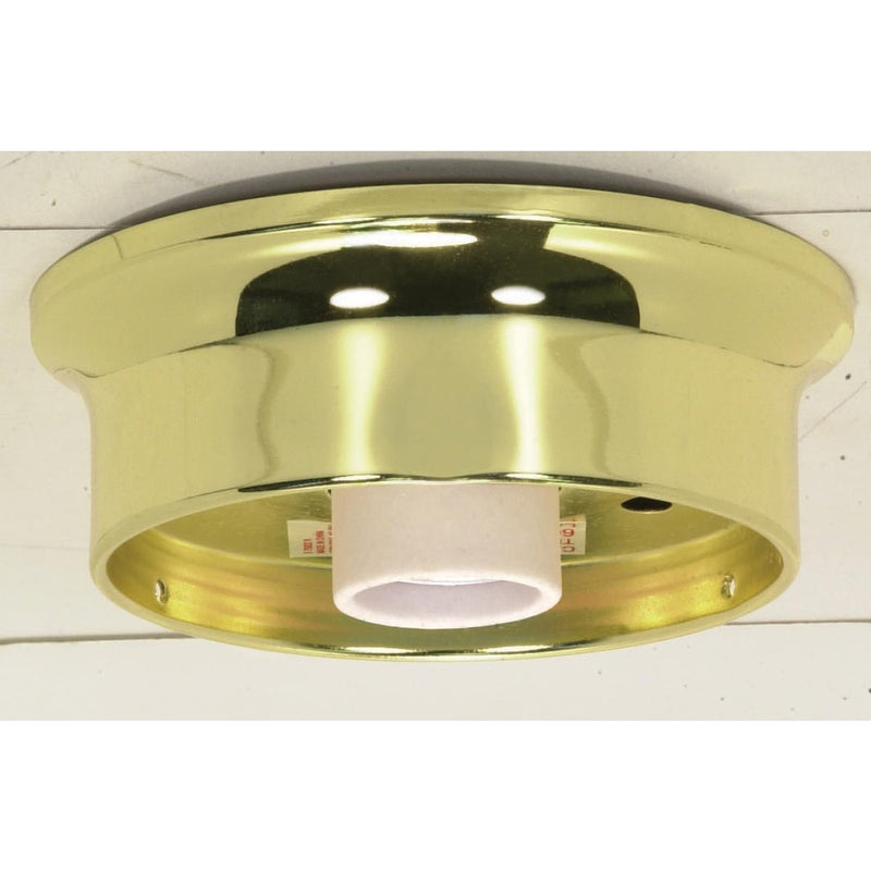 Satco 90-231 4" Wired Holder, Polished Brass