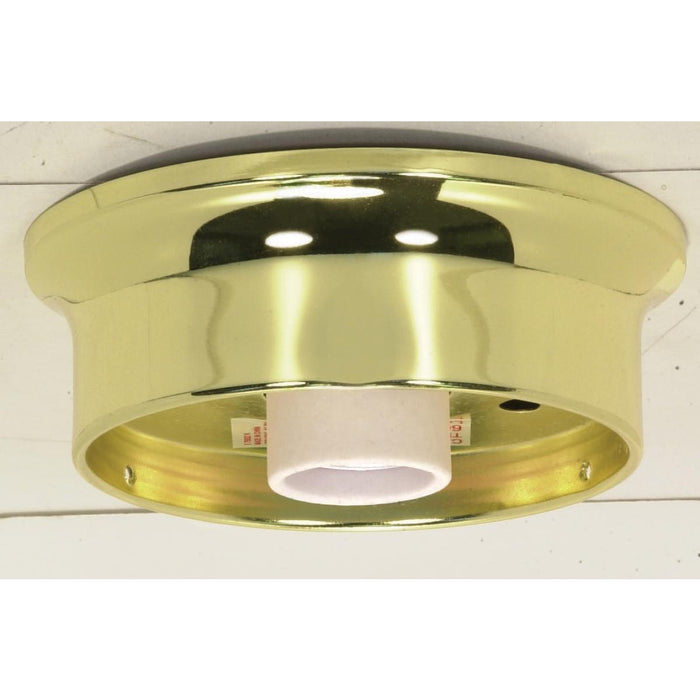 Satco 90-231 4" Wired Holder, Polished Brass