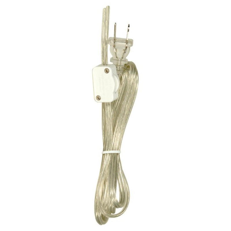 Satco 90-2310 Cord Set, Clear Silver