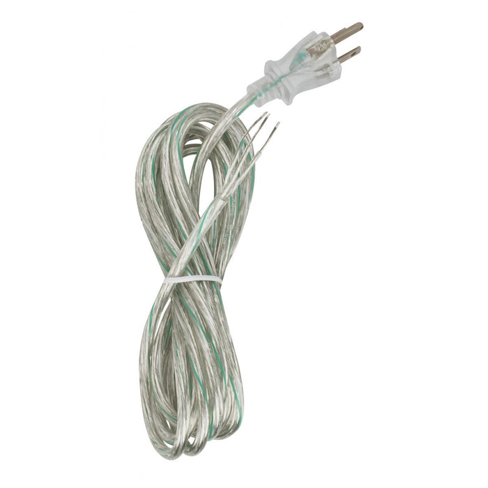 Satco 90-2312 10'Cord Set, Clear Silver