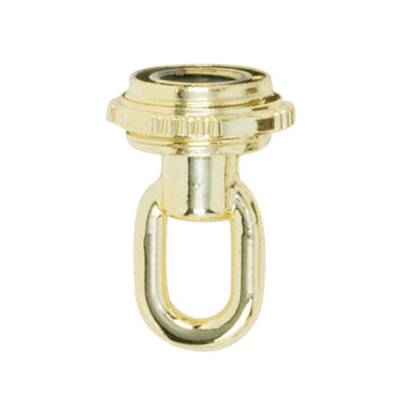 Satco 90-2342 1/8 Ip Screw Collar Loop With Ring, Brass Plated