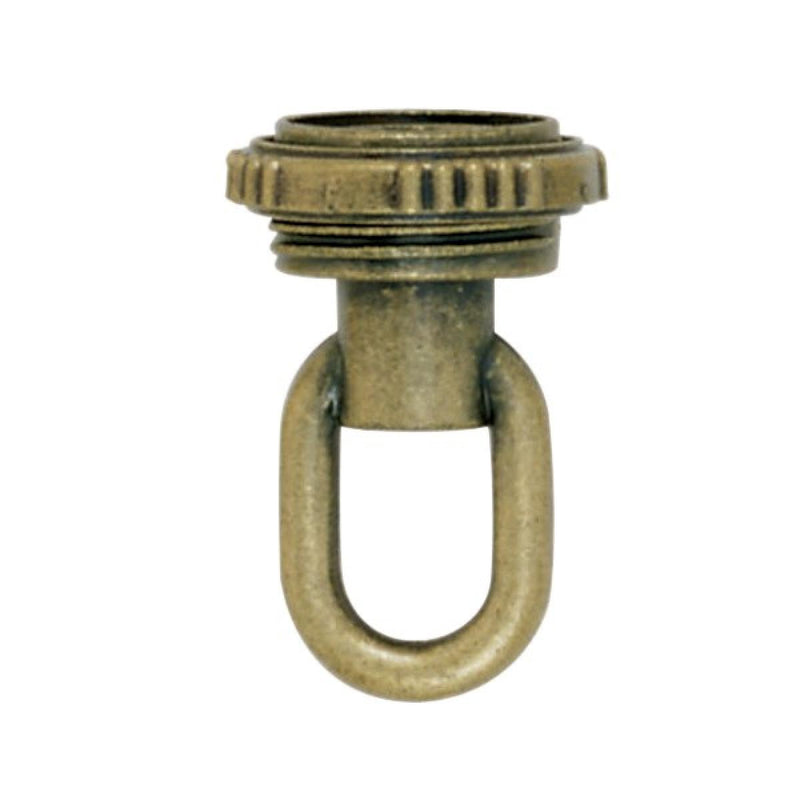 Satco 90-2344 1/8 Ip Screw Collar Loop With Ring, Antique Brass