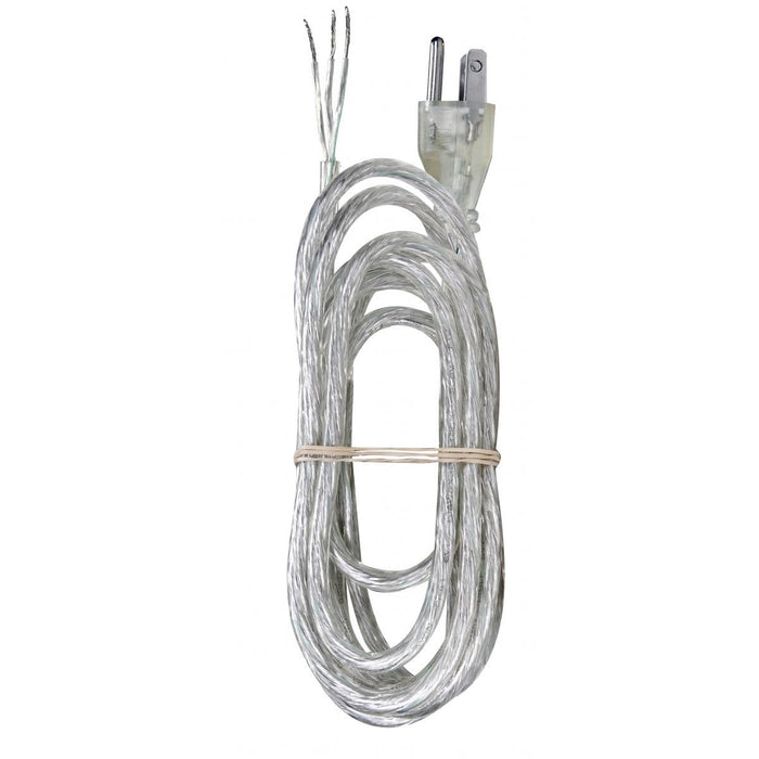 Satco 90-2403 Cord Set, Clear Silver