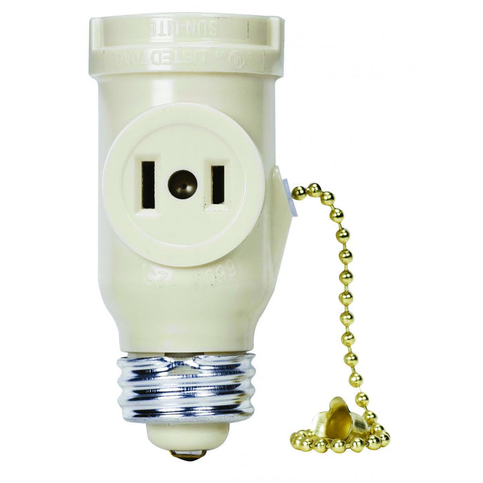Satco 90-2451 Pull Chain Current Tap, Ivory