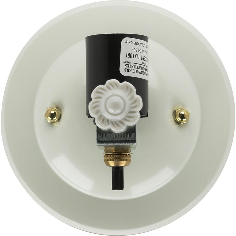 Satco 90-246 U-Channel Glass Holder With Bottom Turn Knob Switch, Not Specified