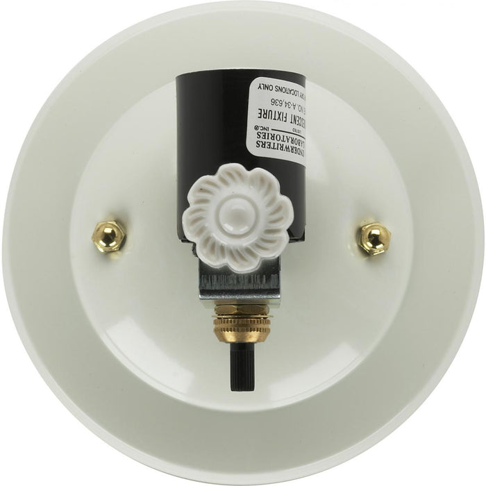 Satco 90-246 U-Channel Glass Holder With Bottom Turn Knob Switch, Not Specified