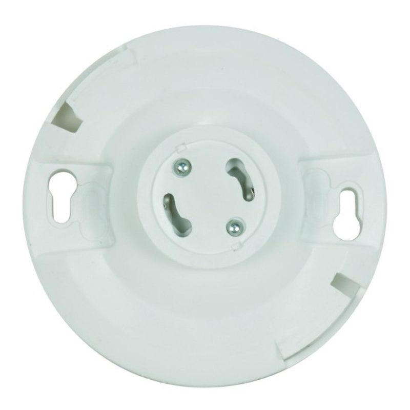 Satco 90-2467 Keyless Phenolic Gu24 Ceiling Receptacle, White / Phenolic