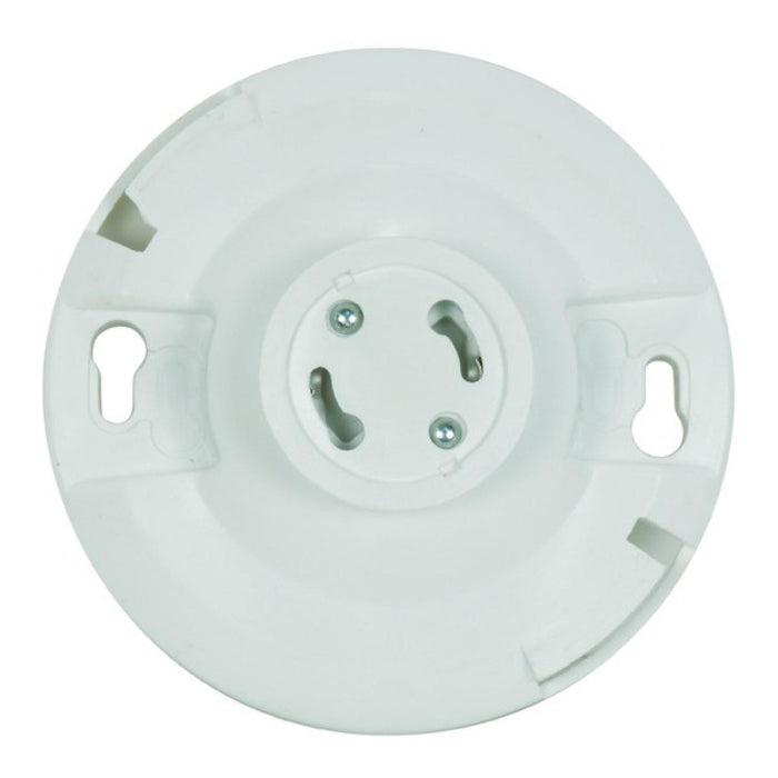 Satco 90-2467 Keyless Phenolic Gu24 Ceiling Receptacle, White / Phenolic