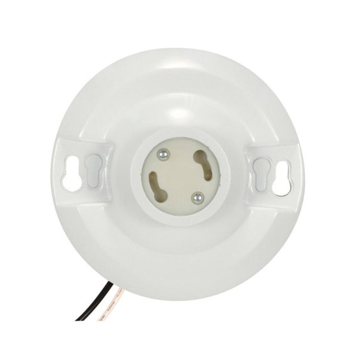 Satco 90-2469 Phenolic Ceiling Receptacle, White