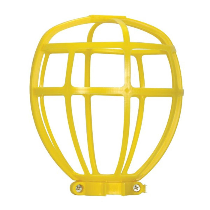 Satco 90-2612 Trouble Light Plastic Cage Suitable For Outdoor, Yellow