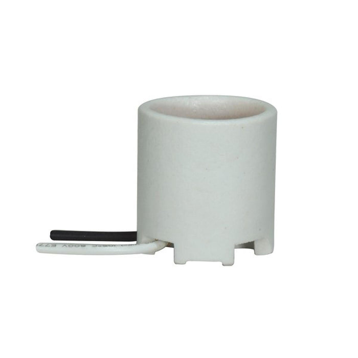 Satco 90-2621 Socket, Glazed White