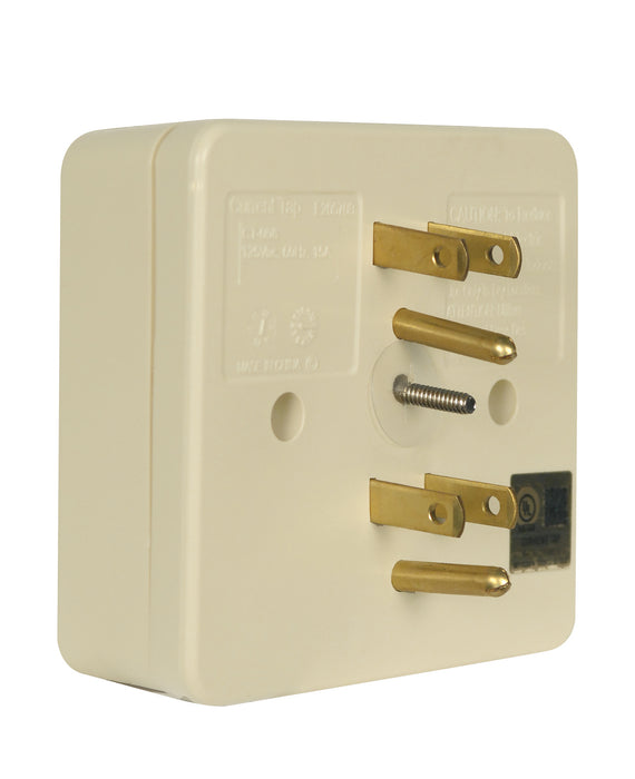 Satco 90-2630 Grounded Adapter, Ivory