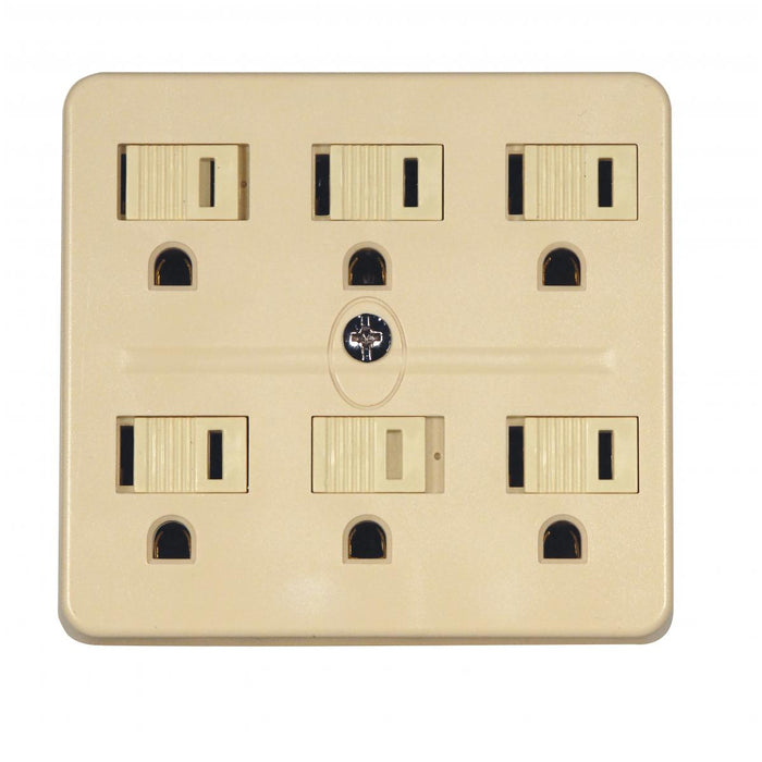 Satco 90-2630 Grounded Adapter, Ivory