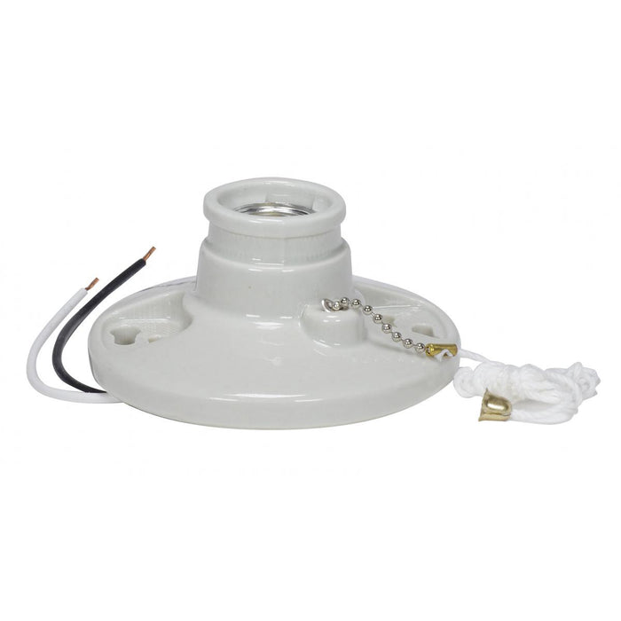 Satco 90-2639 On-Off Pull Chain Ceiling Receptacle