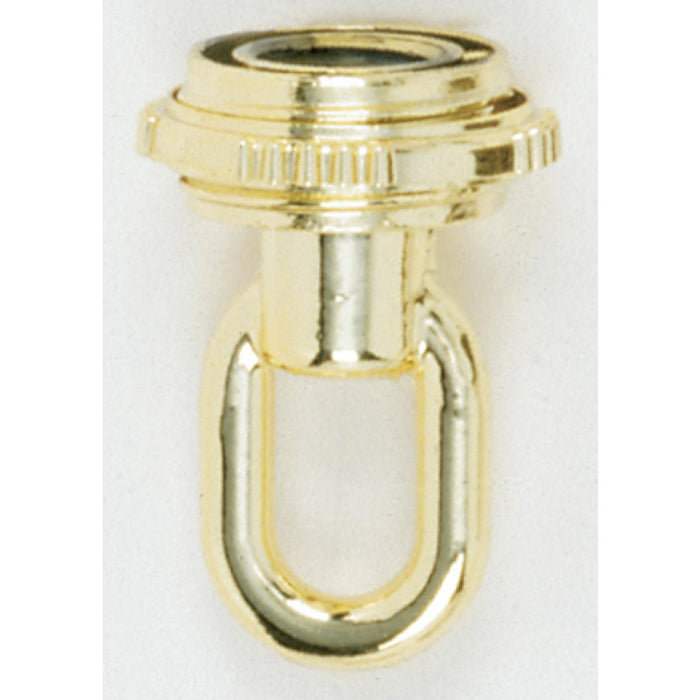 Satco 90-335 1/4 Ip Matching Screw Collar Loop With Ring, Polished Brass