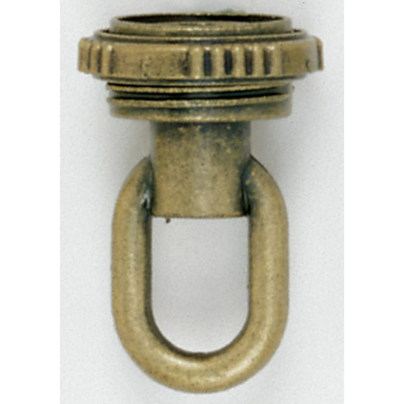 Satco 90-336 1/4 Ip Matching Screw Collar Loop With Ring, Antique Brass