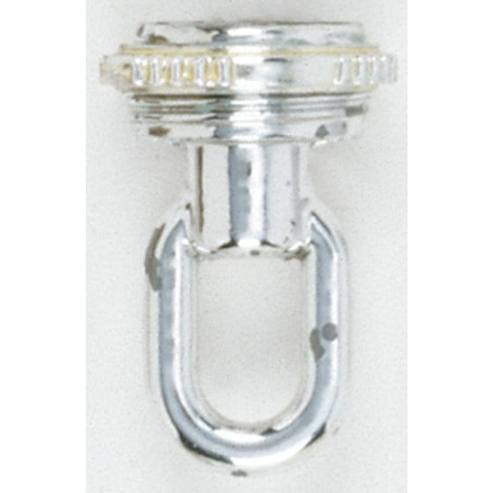 Satco 90-337 1/4 Ip Matching Screw Collar Loop With Ring, Polished Chrome