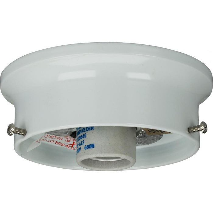 Satco 90-431 4" Wired Holder, White