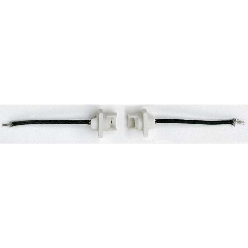 Satco 90-474 Double Ended Halogen Socket Set, White