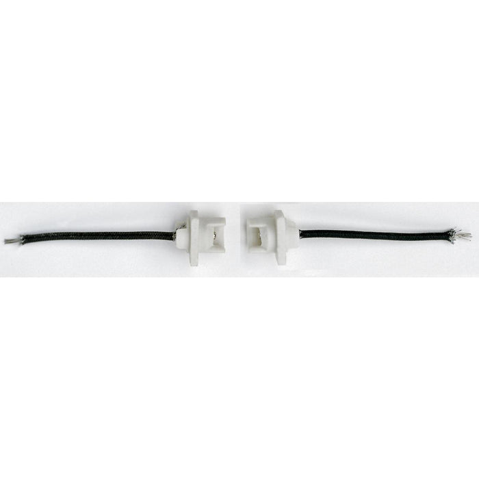 Satco 90-474 Double Ended Halogen Socket Set, White