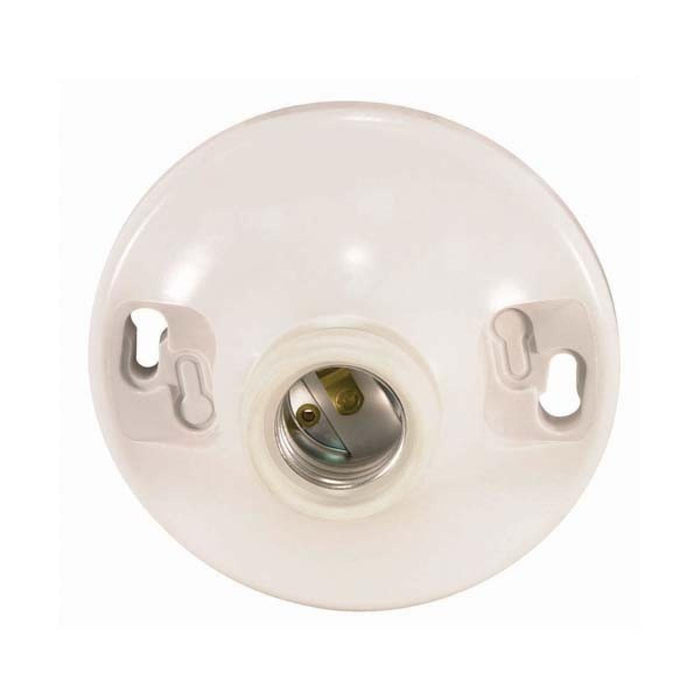 Satco 90-480 Keyless Phenolic Ceiling Receptacle, White