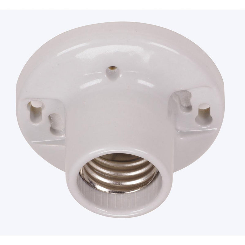 Satco 90-483 Mogul Base Keyless Receptacle, White