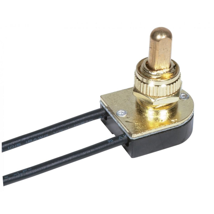Satco 90-508 Push Switch, Brass Plated
