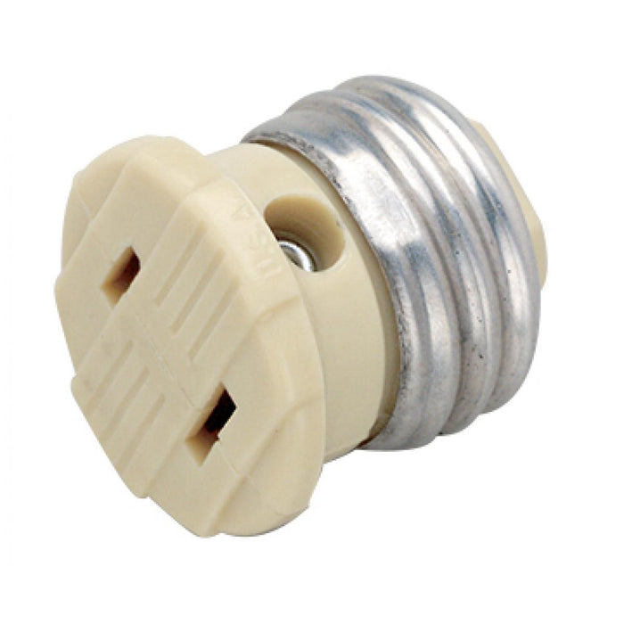 Satco 90-546 Socket Plug Adapter, Ivory